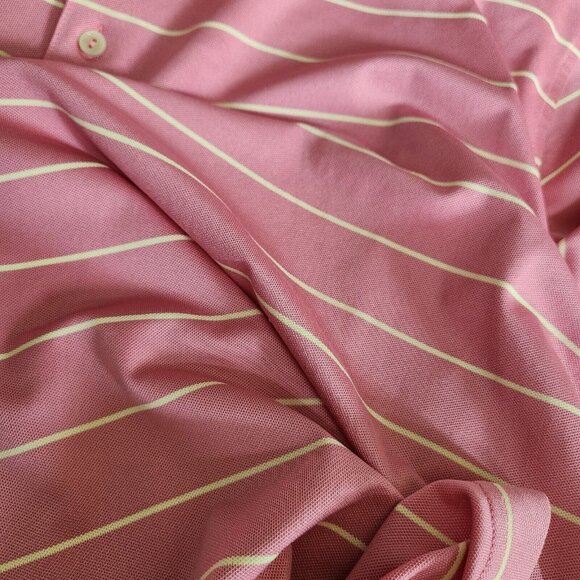 Peter Millar Summer Comfort Polo Shirt Mens XL Pink Striped Performance Golf - Picture 8 of 10
